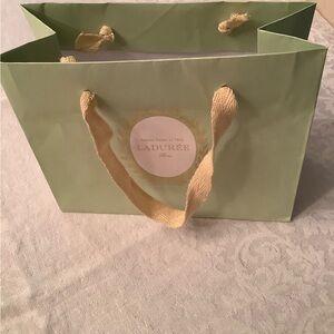 Ladurée Elegant Green Paper Bag